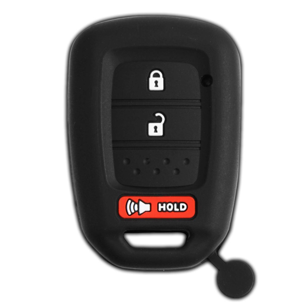 KeyGuardz Keyless Entry Remote Car Key Fob Outer Shell Cover Soft Rubber Protective Case for Honda CR-V HR-V Crosstour MLBHLIK6-1T (Pack of 2)