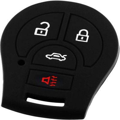 KeyGuardz Keyless Entry Remote Car Key Fob Outer Shell Cover Soft Rubber Protective Case for Nissan Versa Cube CWTWB1U751