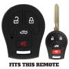 KeyGuardz Keyless Entry Remote Car Key Fob Outer Shell Cover Soft Rubber Protective Case for Nissan Versa Cube CWTWB1U751 view 3