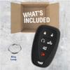 KeyGuardz Keyless Entry Remote Car Smart Key Fob Outer Shell Cover Soft Rubber Protective Case for Chevy Camaro HYQ4EA view 3