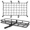 ARKSEN 60" x 23" x 5.5" Folding Hitch Cargo Carrier Basket with Net, 500 Lbs Heavy Duty Rear Trailer Hitch Cargo Rack Fits 2" Receiver for SUV, Truck & Van, Ideal for Camping & Travel view 1