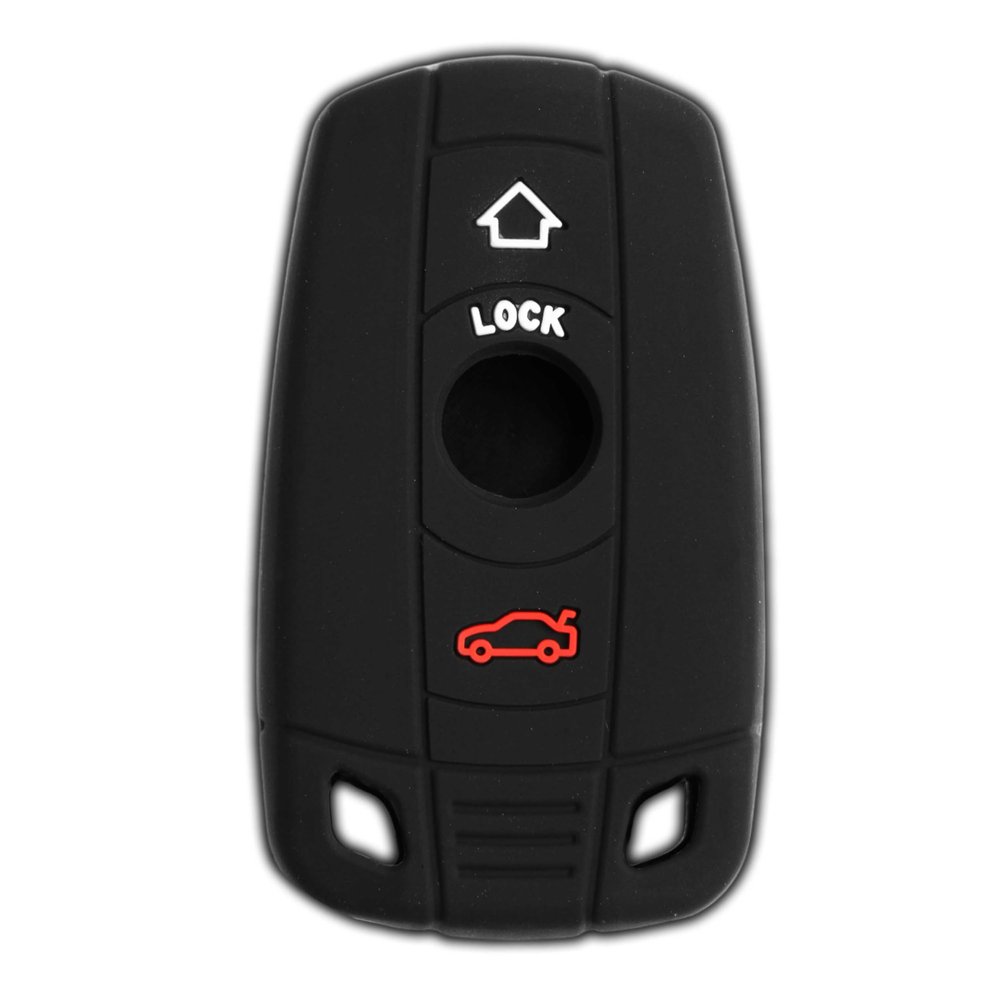 KeyGuardz Keyless Entry Remote Car Smart Key Fob Outer Shell Cover Soft Rubber Protective Case For BMW KR55WK49127