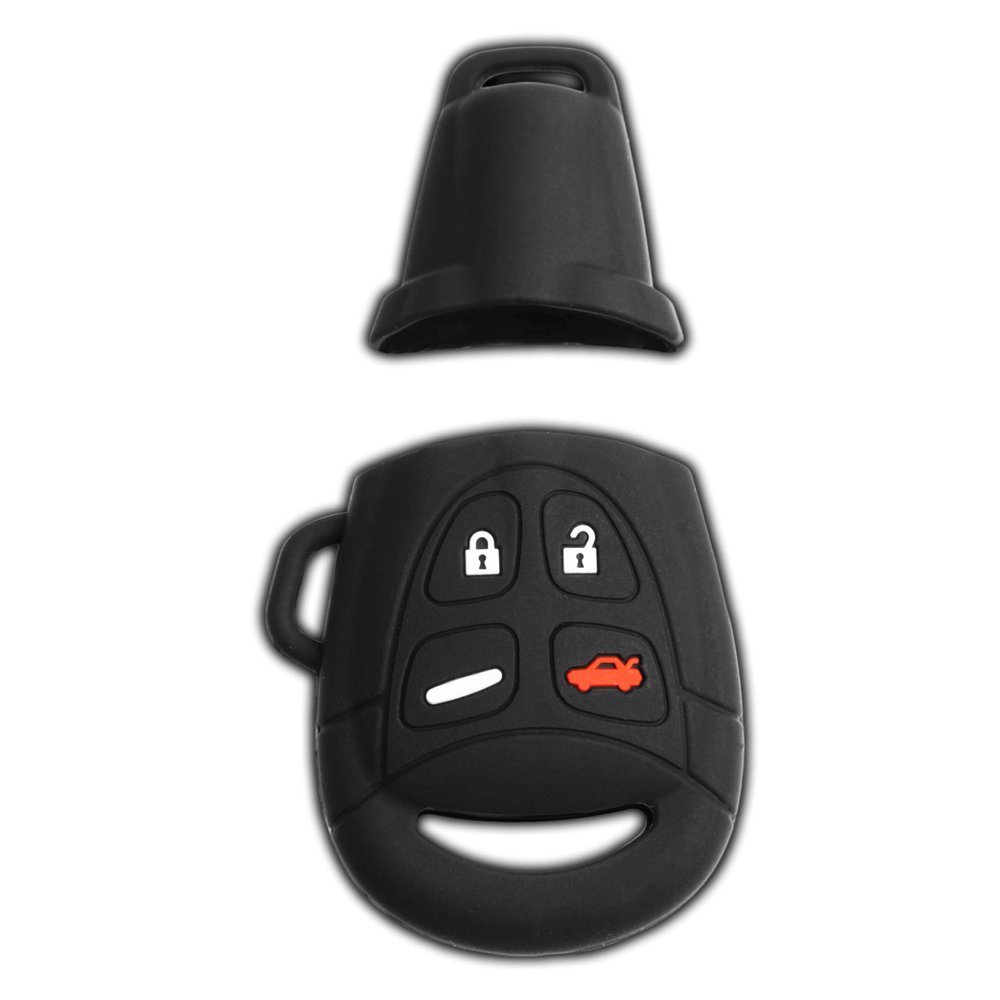 KeyGuardz Keyless Entry Remote Car Key Fob Outer Shell Cover Soft Rubber Protective Case for Saab 9-3 9.5 LTQSAAM433TX