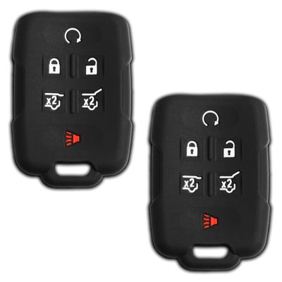 KeyGuardz Keyless Entry Remote Car Smart Key Fob Shell Cover Protective Case for Chevy Tahoe Suburban Yukon (Pack of 2)