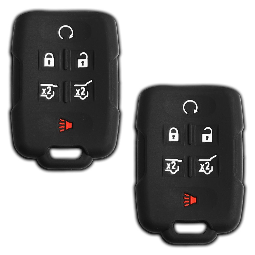 KeyGuardz Keyless Entry Remote Car Smart Key Fob Shell Cover Protective Case for Chevy Tahoe Suburban Yukon (Pack of 2)