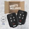 KeyGuardz Keyless Entry Remote Car Smart Key Fob Shell Cover Protective Case for Chevy Tahoe Suburban Yukon (Pack of 2) view 3