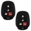 2X KeylessOption Key Fob Cover Replacement for 2012 2013 2014 Toyota Camry Corolla Tacoma Remote Silicone, 4-Button HYQ12BDM view 1