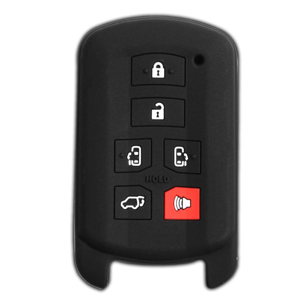 Keyless Entry Remote Car Smart Key Fob Outer Shell Cover Soft Rubber Protective Case for Toyota Sienna HYQ14ADR