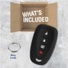 Protective Keyless Entry Remote Car Smart Key Fob Outer Shell Cover Soft Rubber Case for Chevy Volt Bolt Sonic Spark HYQ4EA view 3