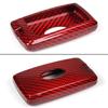 Premium Red Carbon Fiber Key Fob Remote Case Cover Compatible for 2018-2019 Land Range Rover view 3