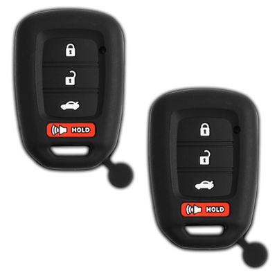 Keyless Entry Remote Car Key Fob Outer Shell Cover Soft Rubber Protective Case for Honda Accord Civic CR-V HR-V MLBHLIK6-1T (Pack of 2)