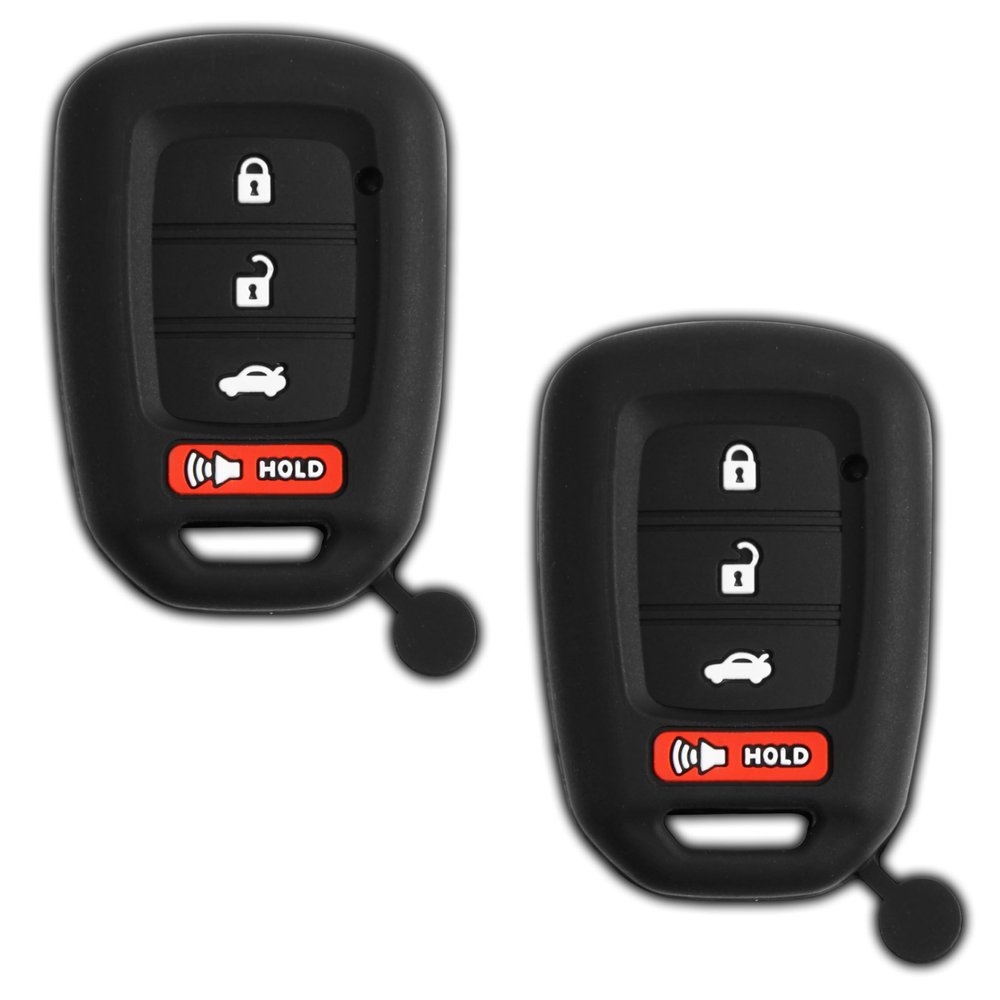 Keyless Entry Remote Car Key Fob Outer Shell Cover Soft Rubber Protective Case for Honda Accord Civic CR-V HR-V MLBHLIK6-1T (Pack of 2)