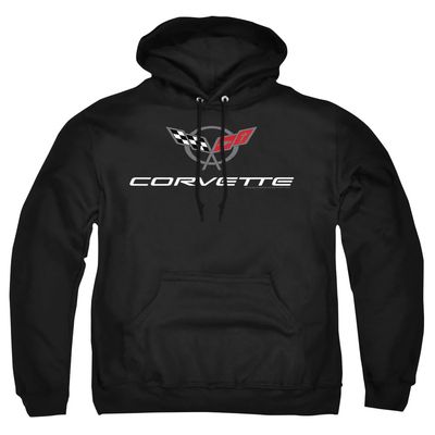 Popfunk Chevy Corvette Chevrolet Vintage GM Logo Pullover Hoodie Sweatshirt (XXX-Large)