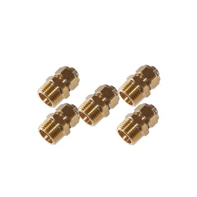 MPC Straight Compression Fitting for 1/2" O.D. Nylon Air Tube - 1/2" M NPT (5 PACK)