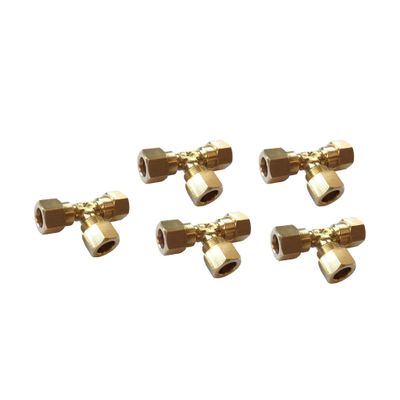 MPC 3-Way Compression T-Fitting - For 1/2" O.D. Air Tube (5 PACK)