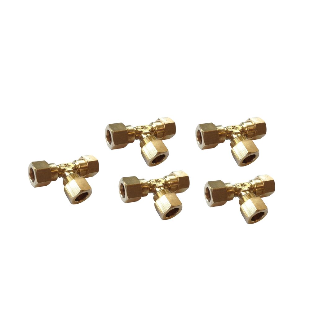 MPC 3-Way Compression T-Fitting - For 3/8" O.D. Air Tube (5 PACK)