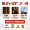 Mytee Products 20 ft Orange Polyester Endless Round Sling 40000 LBS Vertical Capacity | 32000 LBS Choker | 80000 LBS Basket | Heavy Duty Endless Sling for Wrecker Recovery, Lifting & Towing view 2