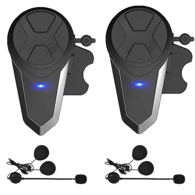 Dgakcvb Motorcycle Bluetooth Headset, BT-S3 Bluetooth 5.0 1000M Helmet Intercom Headset up to 3 Riders for Ski/ATV/Dirt Bike/Racing/Climbing(Dual)