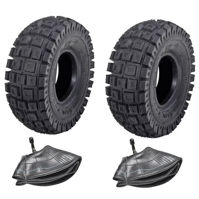 TDPRO 2 Sets of 3.00-4 | 10 x 3 | 260 x 85 | 9x3.50/3.00-4 | Tire & Inner Tube for Scooters Go Kart Rocket Chopper Goped Bike