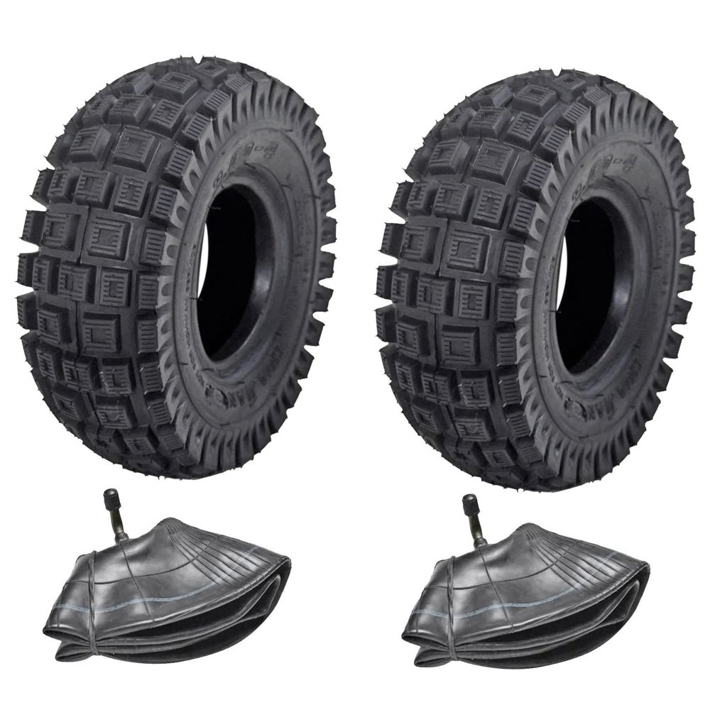 TDPRO 2 Sets of 3.00-4 | 10 x 3 | 260 x 85 | 9x3.50/3.00-4 | Tire & Inner Tube for Scooters Go Kart Rocket Chopper Goped Bike