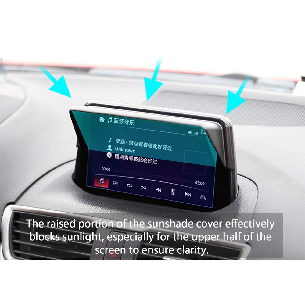 LFOTPP Vehicle Navigator Sunshade Visor for 2016-2021 Mazda CX-3, Mazda MX-5 Miata(2016-2023), Mazda 3(2014-2016),oyota Yaris(2018-2020),Fiat 124 Spider(2017-2020) GPS Sun Visor Reduce Sunlight