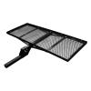 Universal 59" Black Mesh Steel Rear Bumper Trailer Tow Hitch Mount Foldable Cargo Carrier Tray Compatible with 2" x 2" Towing Receiver Tube view 1