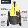 Grundns Neptune Thermo Anorak Jacket, Hi Vis Yellow - 2X-Large view 3