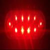 4pcs 6" Oval Chrome Bezel Trailer Truck Red 10 LED Surface flush Mount Stop Turn Tail Lights, Red Stop Brake Marker Tail LED Light, for Truck Trailer Trail Bus 12V DC view 4