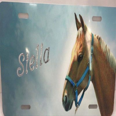 Brown Horse Personalized Custom License Vanity Plate Free Engraved Auto Car Tag License Plate Beautifully Designed and Specially Made