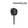 SEGADEN Silicone Cover Protector Case Holder Skin Jacket Compatible with Suzuki 2 Button Remote Key Fob CV4545 Gray view 3