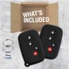 KeyGuardz Keyless Entry Remote Car Smart Key Fob Outer Shell Cover Protective Case for ES GS is LS (Pack of 2) view 3