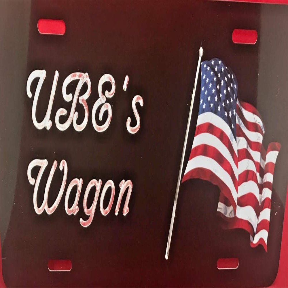 American Flag Personalized Custom License Vanity Plate Free Engraved Auto Car Tag USA Country Flag License Plate Beautifully Designed and Specially Made