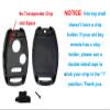 3 Buttons Key Fob Shell Case Fit for Honda Civic CR-V Crosstour Fit Pilot CR-Z Odyssey Accord Replacement Keyless Entry Remote Control Car Key Fob Cover view 2