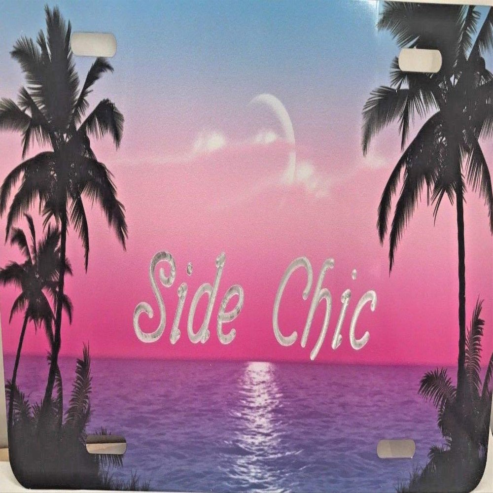Palm Tree Personalized Custom License Vanity Plate Free Engraved Auto Car Tag License Plate Beautifully Designed and Specially Made