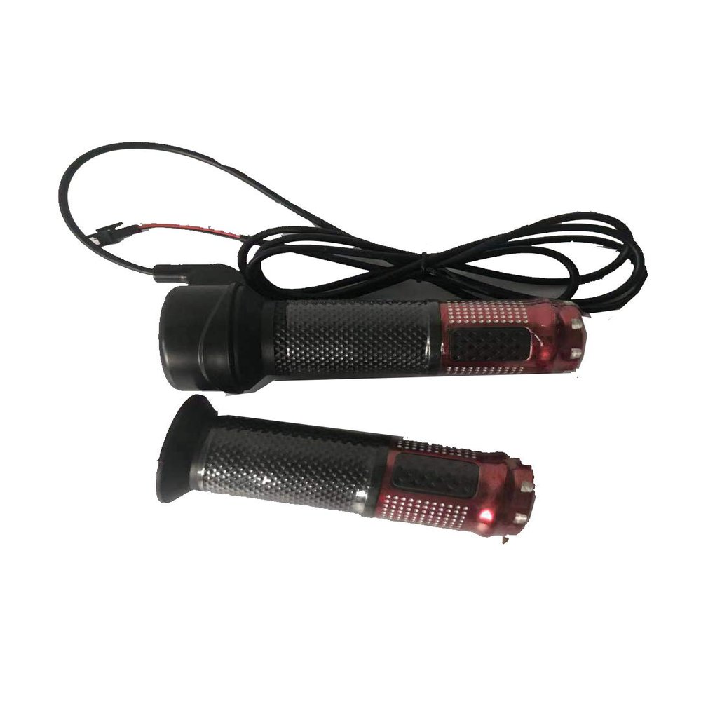 Style Universal Voltage Red Twist Throttle, 24V 36V 48V 3 Wire Twist Throttle Hand Grip for Scooter, for E-Bike DIY Conversion Kit Parts.