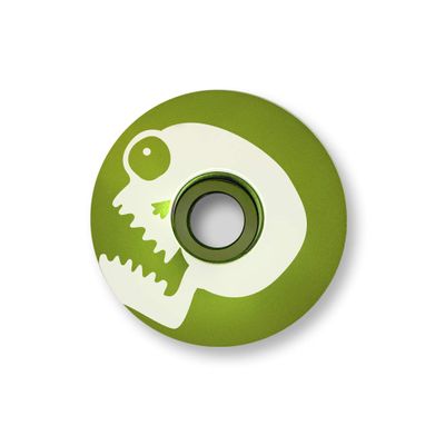 KustomCaps Talking Skull 1 1/8" Bicycle Headset Cap (Lime Green)