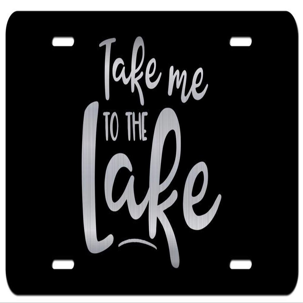 Camping Lake Outdoor Etched Front Vanity License Plates (Take Me to The Lake)