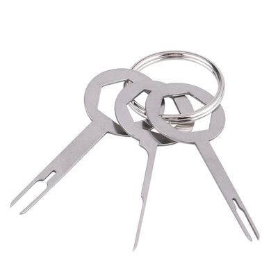 3 Pcs Wire Terminal Removal Tool Set Electrical Terminal Remover Auto Car Plug Terminal Pin Removal Tool Kit Wire Connector Puller(Metal Handle)