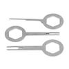 3 Pcs Wire Terminal Removal Tool Set Electrical Terminal Remover Auto Car Plug Terminal Pin Removal Tool Kit Wire Connector Puller(Metal Handle) view 3