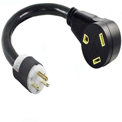 6-15P 3-Pin Male Plug to TT-30R 3-Prong Female RV Travel Trailer Camper Motor Home Receptacle Outlet Box NEMA Electric Power Cord Adapter/Converter 220/250V Input 110/125V Output