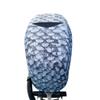 OUTERENVY Grey Fish Scales Outboard Motor Cover for Yam 3.3 V6 F200-250HP 2004-2009 (Rear Vents) | Made in USA to Stay on While You Run! | 104C view 3
