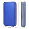 alavisxf xx CD Holder, 72 Capacity CD/DVD Case Holder Portable Wallet Storage Organizer Hard Plastic Protective Storage Holder for Car Travel(72 Capacity, Blue 72) view 4