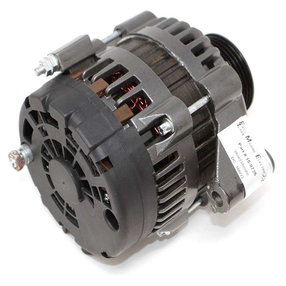 ELM Products Compatible with Pleasurecraft 12V 95-AMP 2" Mounting Foot 6-Groove 65mm Serpentine Pulley, Replaces PCM # RA097009