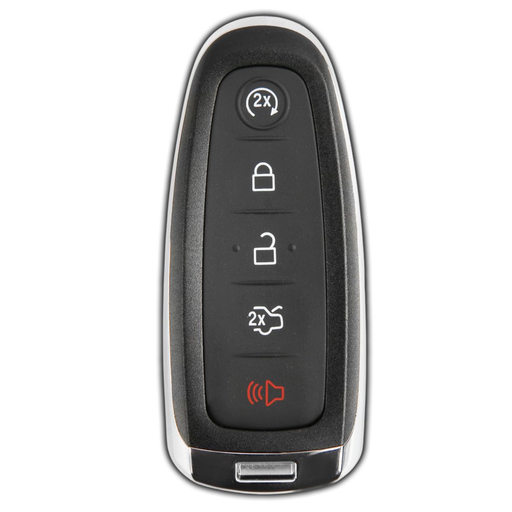 KeylessOption Key Fob Replacement for 2011 2012 2013 2014 2015 2016 2017 2018 2019 2020 Ford Escape Explorer Focus Taurus Lincoln Navigator MKX Remote, 5-Button M3N5WY8609, Locksmith Required