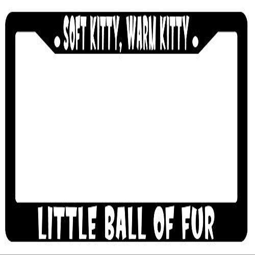 BIN SHANG Soft Kitty Warm Kitty Little Ball of Fur Black Metal License Plate Frame