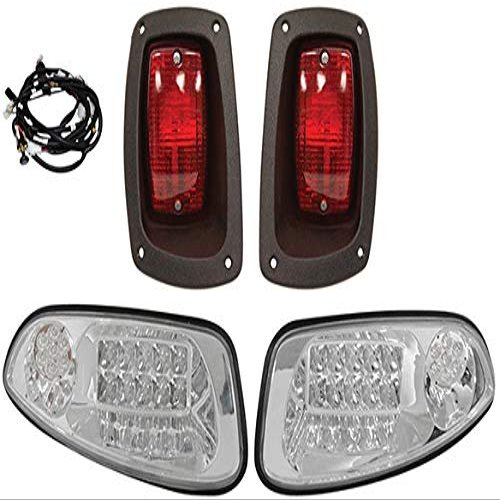 Golf Cart EZGO RXV LED Headlight and Tail Light Kit - Clear Lens (2016+)
