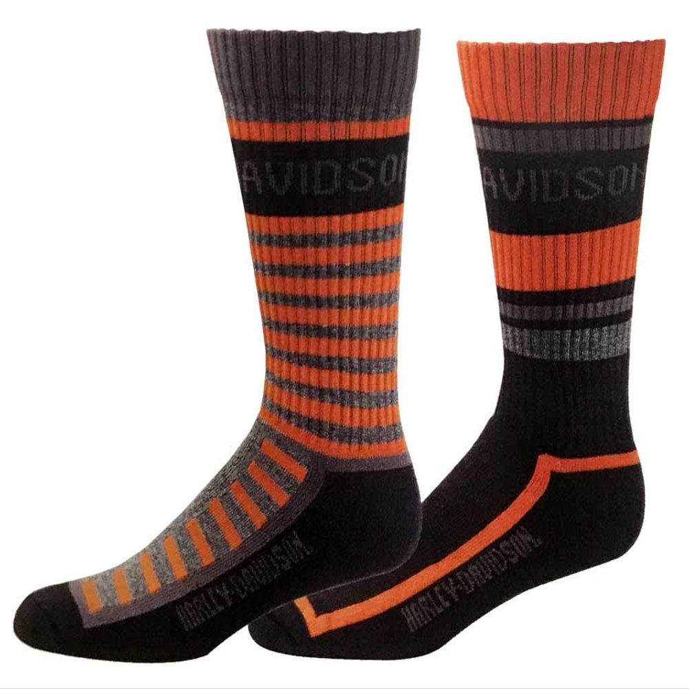 Harley-Davidson Wolverine Men's Mix & Match 2 Pack Socks, Black D99226570-020