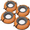 Pack of Four Bradley Heavy Duty Tubes for Floating the River; Whitewater Water Tube; Rubber Inner Tube with Cover for River Floating; Linking Tubes for Floating the River; River raft Tube Orange view 1