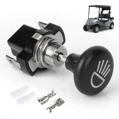 Panglong Universal Golf Cart Light Switch, Push Pull Headlight Switch Button-12Volt Replace for Golf Cart Club Car, Yamaha, EZGO Models, OEM #4034