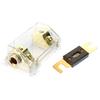 Voodoo ANL Fuse - Gold Holder 2/0 or 1/0 0 Gauge w/ 45 Deg Angled Cover (100 AMP) view 1